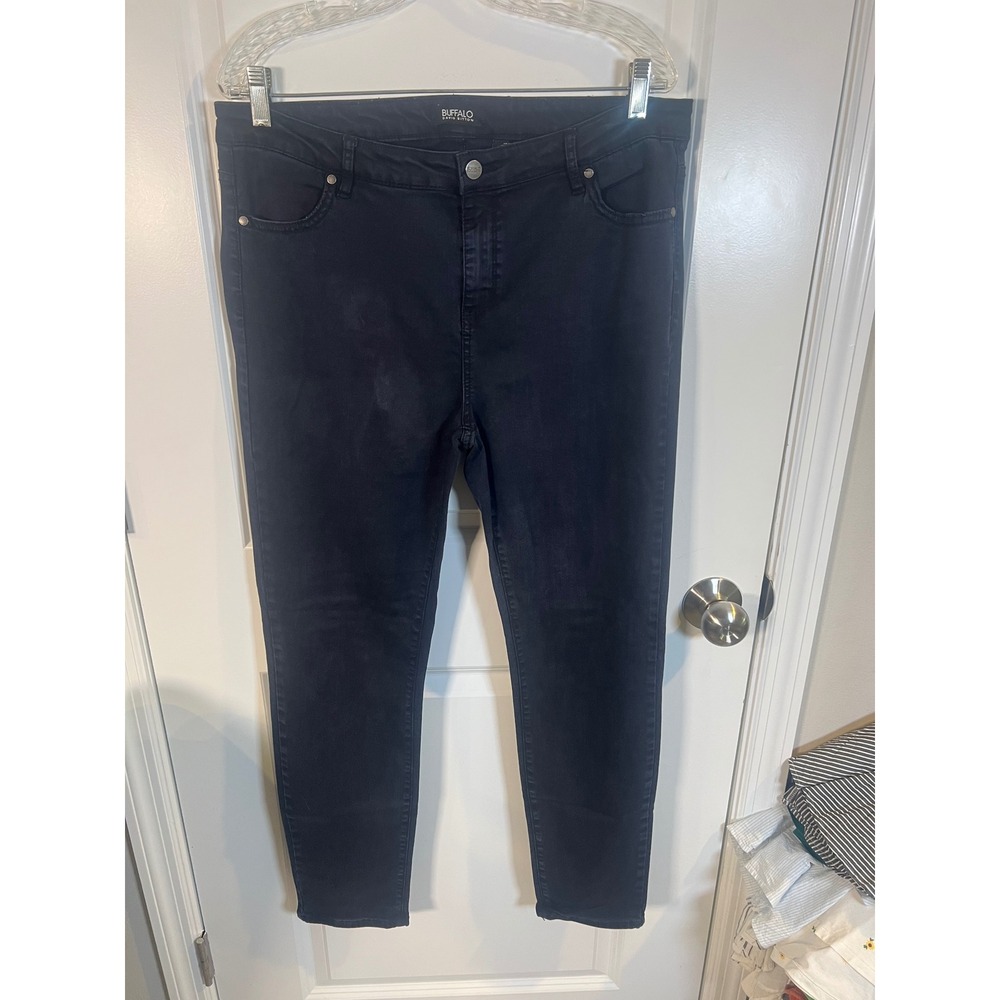 Buffalo Womens Skinny Jeans Mid-Rise Stretch Dark Wash Blue Size 14/34